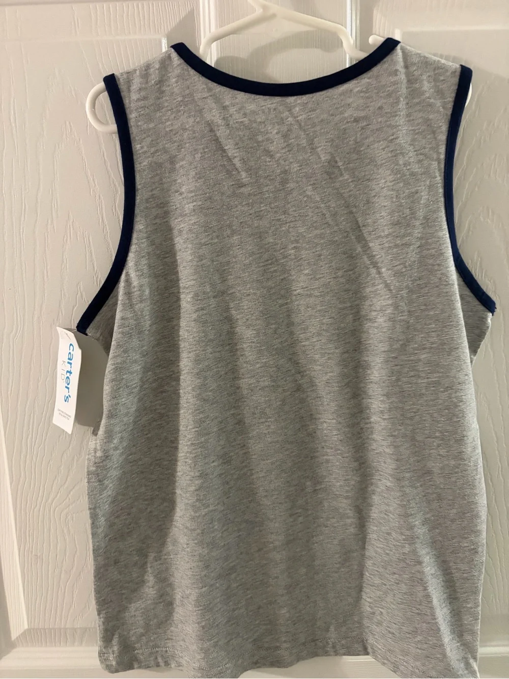 Carter's Grey Tank with Navy Trim